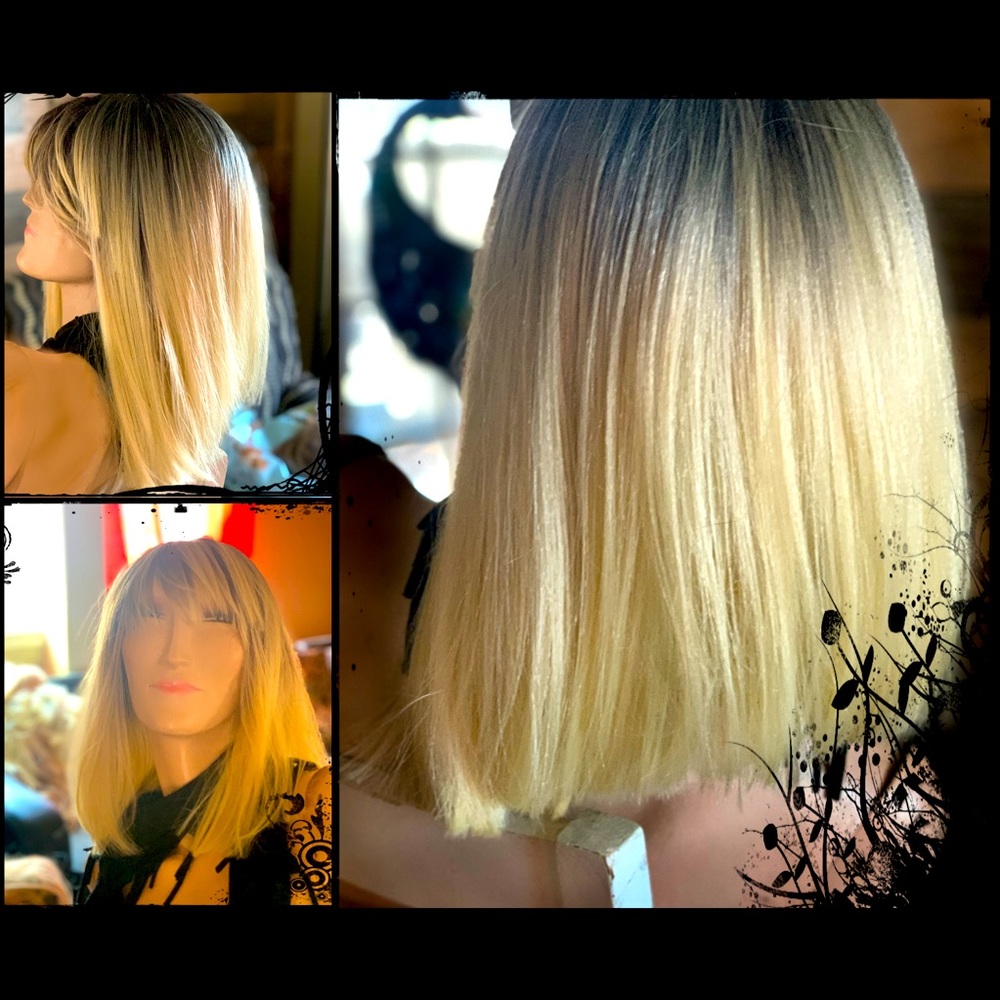 BeYoutiful blond hiquality synthetic wig.